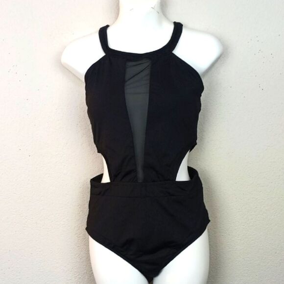 Holipick Women Black  Cutout One-Piece Tummy Control Swimsuit sz M - Picture 2 of 11
